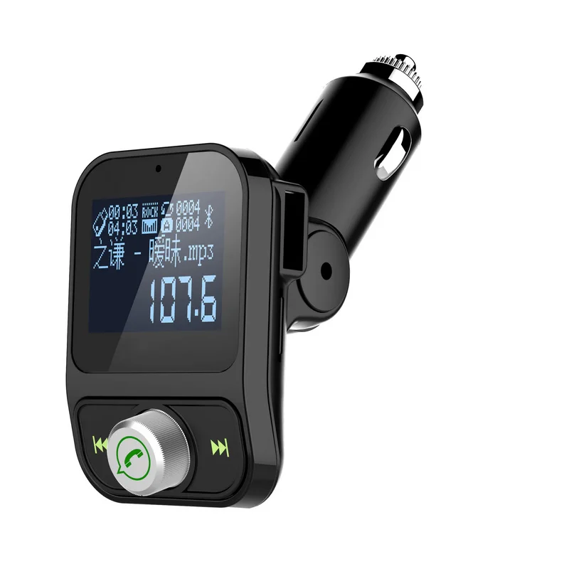 

Car Audio Player FM Transmitter Wireless Bluetooth Cigarette lighter Handsfree Car Kit LCD Radio Car MP3 Audio Player 3.5mm AUX