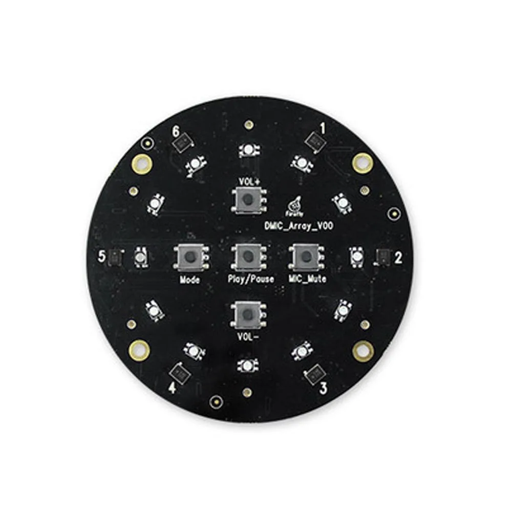 

DMIC-Array Remote Microphone Array Board, AI Smart Voice Adapted ROC-RK3308-CC