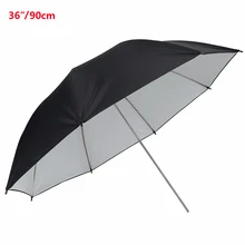 Pro 36 “/90 cm Estúdio Umbrella Black & White Pano De Borracha Aço Inoxidável Estúdio de Fotografia Guarda-chuva Reflexivo Foto acessórios