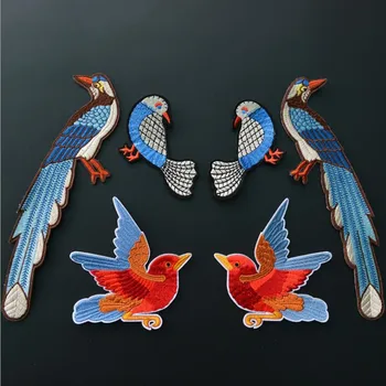 

1PCS Flying Bird Embroidered Patches Sewing On Applique Cute Fabric Patch Clothes Shoes and Bags DIY Decoration Patches