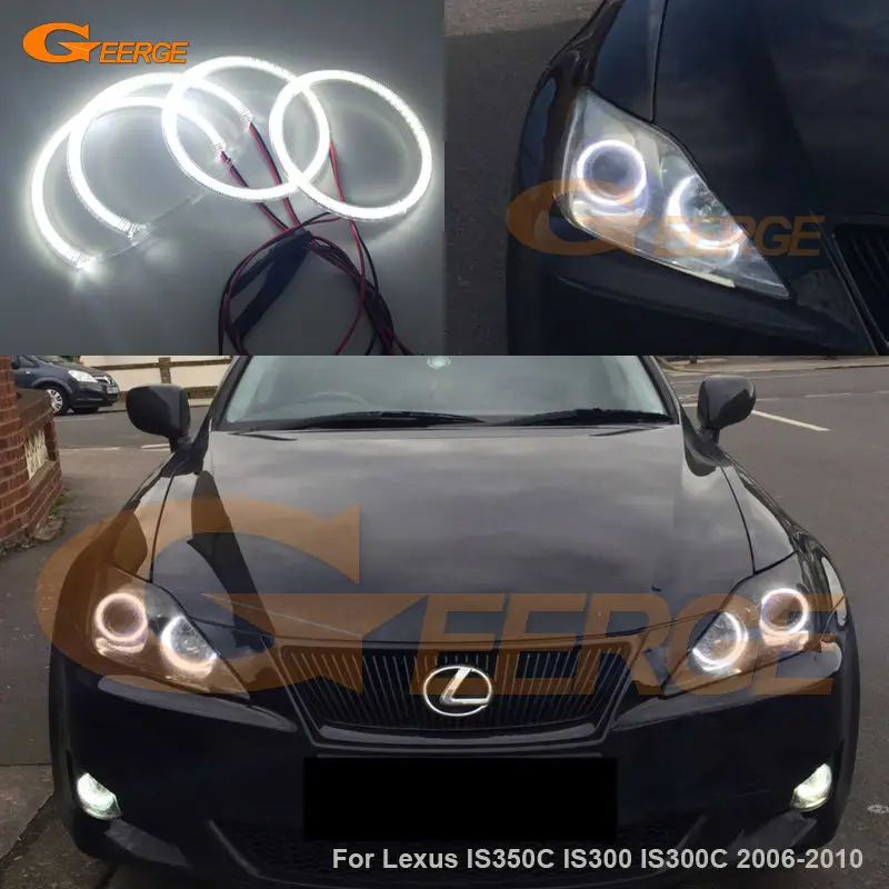 

For Lexus IS350C IS300 IS300C 2006-2010 Excellent Angel Eyes Ultra bright illumination smd led Angel Eyes kit Halo Ring