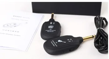 

A8 UHF Wireless Guitar Transmitter Receiver System Built-in Rechargeable Battery 50M Transmission Range for Electric Guitar Bass