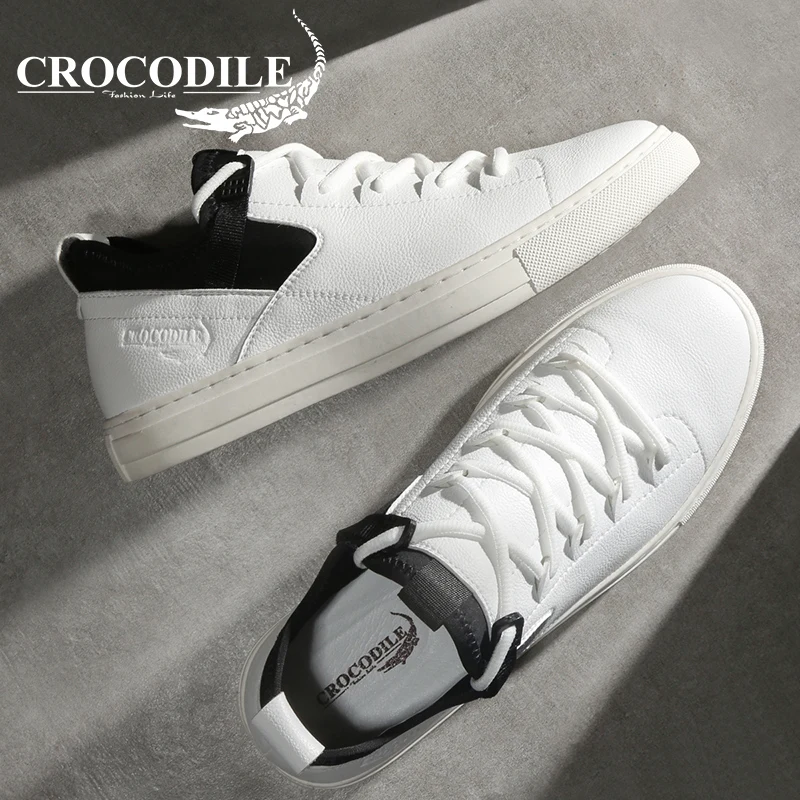 

Crocodile Original Men Skate Sneaker Genuine Leather Footwear Male Jogging Sport Shoes for Men's Athletic Skateboarding Shoes