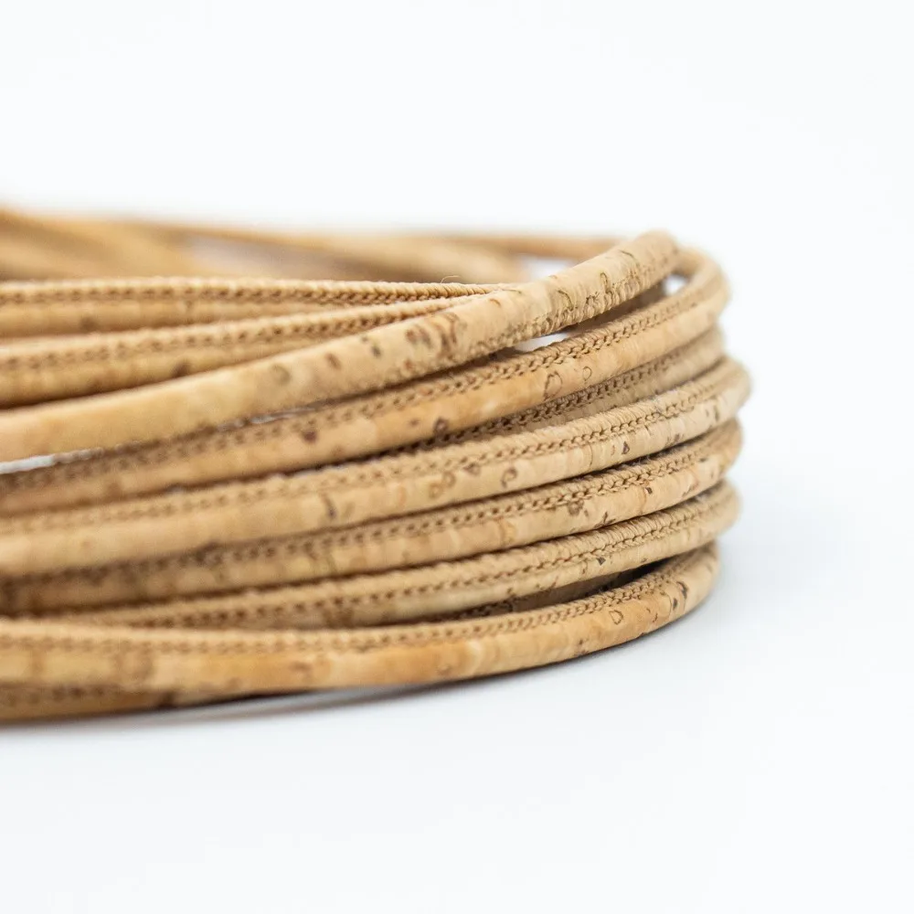 Buy 3mm round cork cord Portuguese natural cork
