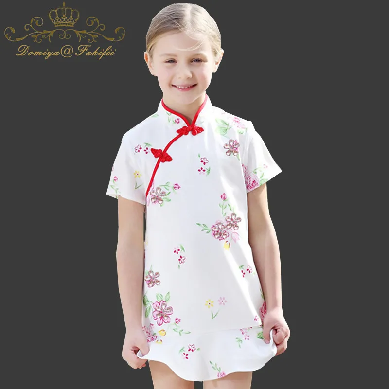 

Girls Dress with Handmade Button 2018 Brand Children Clothes Christmas Summer Dress Princess Dresses for Girls Kids Costumes