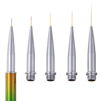 

5 Size (7,9,11,14,20mm)Head Professinal Acrylic Gel Polish Nail Art Design Paint Flowers Drawing Detailing Painting Dotting Pen