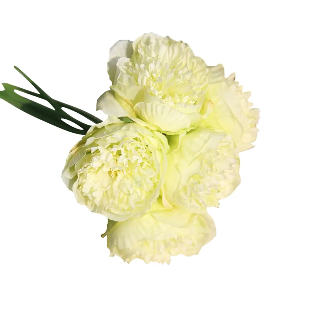 Новые искусственные цветы Пион Букет для украшения свадьбы 5 голов пионы Искусственные цветы домашний декор шелковые гортензии дешевые цветы