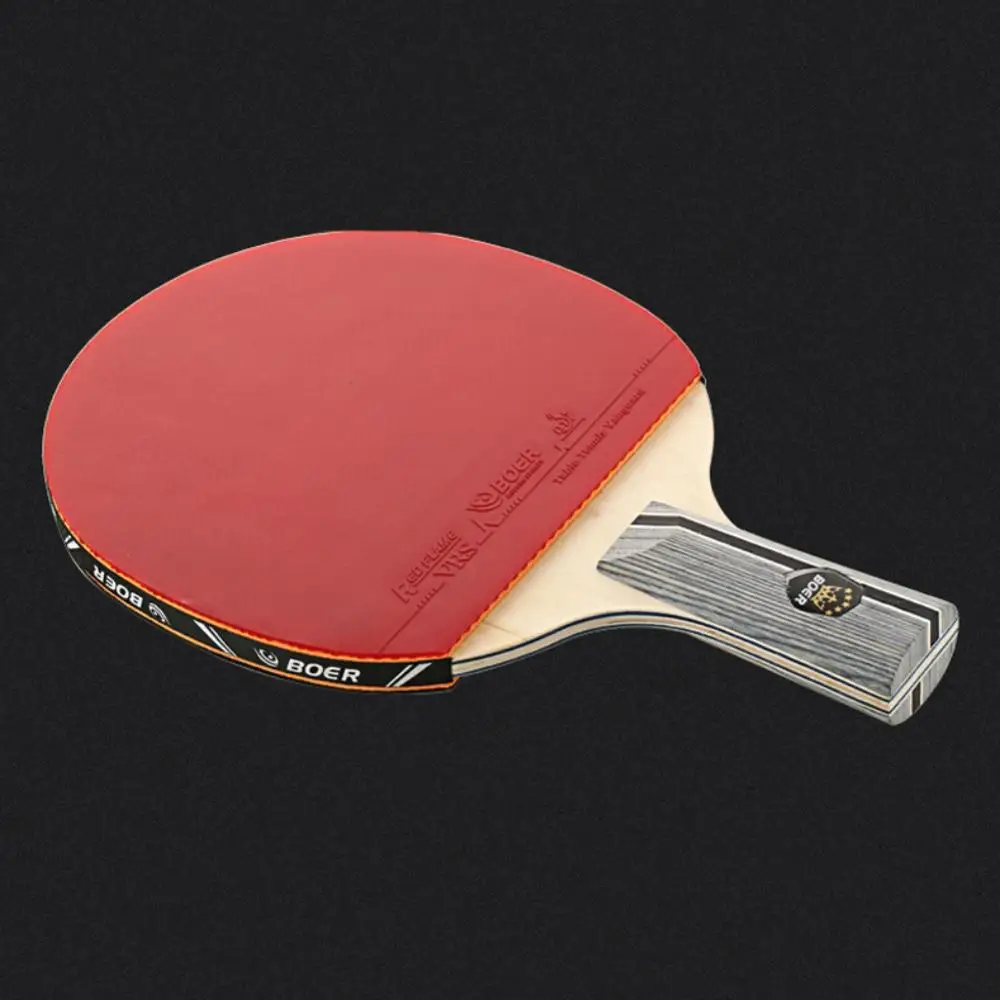 Table Tennis Racket Lightweight Powerful Ping Pong Paddle Bat horizontal/Long Straight Grip Table Tennis Training Accessories