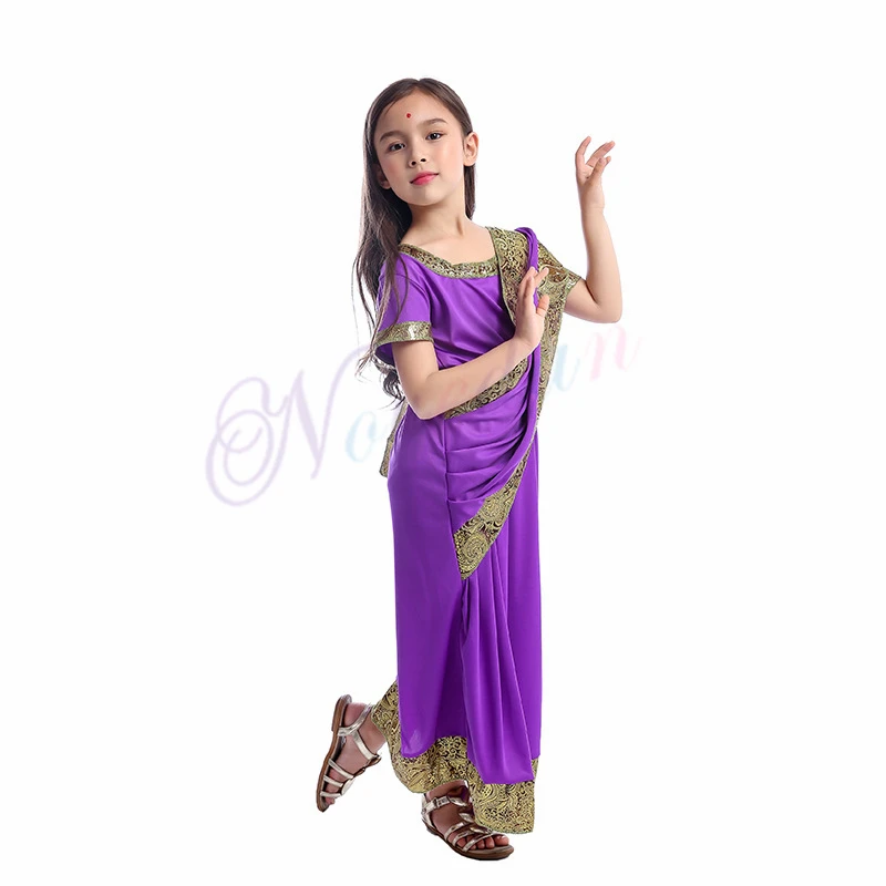 Indian Bollywood Girls India Sari Kaftan Sari Dress abbigliamento