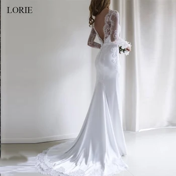 MEGA DESCUENTO ❤️ LORIE-Vestidos de Novia de encaje, manga larga, Sexy, Espalda descubierta, princesa Briide, ilusión, hechos a medida, de talla grande - discount item 35% OFF Bodas y eventos