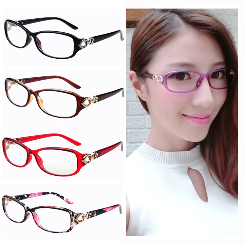 Office Lady New oval light weight women stylish flower eyeglasses frame moderen Spectacles