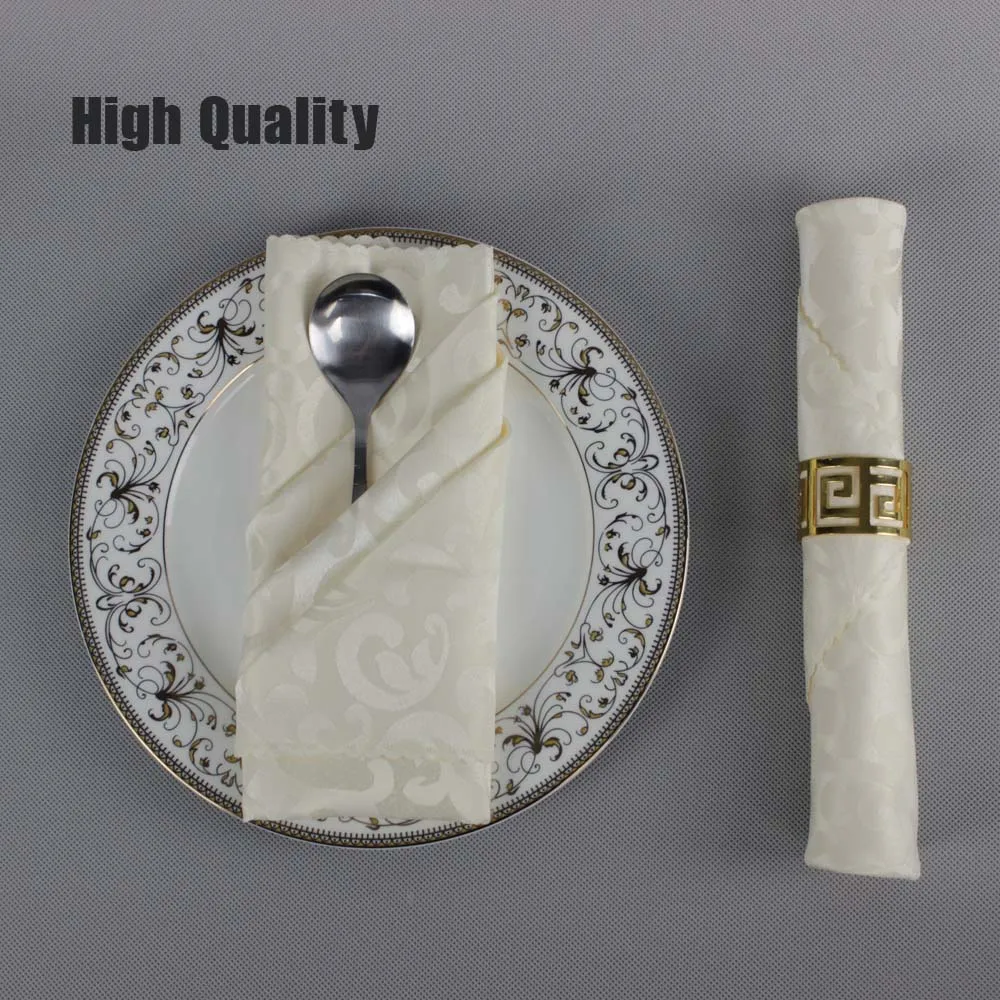 

Hot 10pcs/lot Wedding Party Decoration Polyester 48cm Square Table Napkin Hotel Banquet Folding Cloth Home Pocket Handkerchief