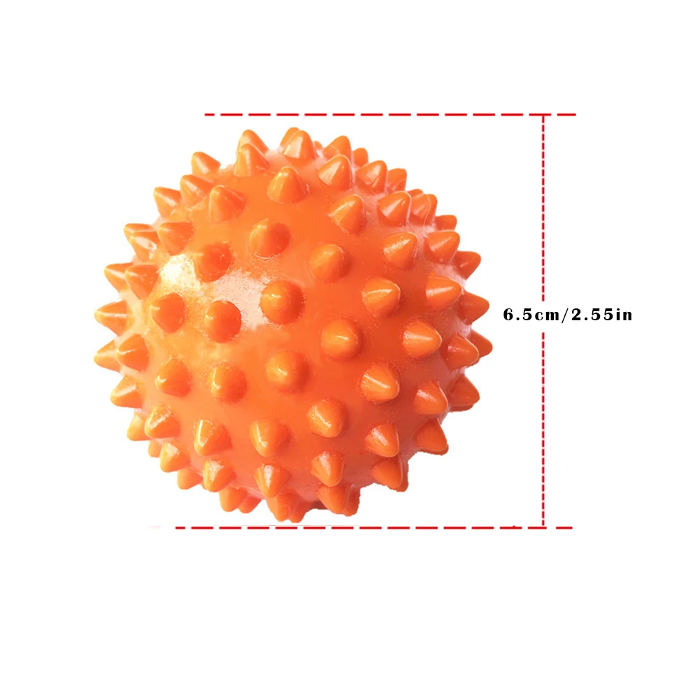6 Цвет 65 мм ПВХ шарики для массажа рук ПВХ подошвы Ежик сенсорные хват тренировочный каток Портативный шар для физиотерапии Фитнес Сфера