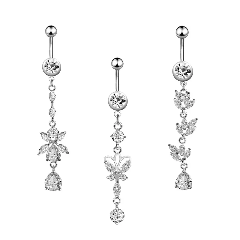 

Women Ombligo Piercing Ring Sexy Bar Stainless Steel Navel Piercing Screw Belly Button Rings Belly Piercing Body Jewelry