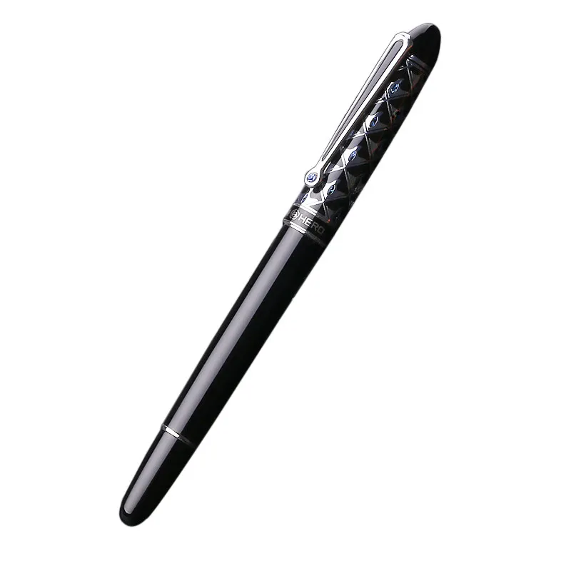 Перьевые ручки Hero 10K с золотым наконечником ручки с кристаллами офисные деловые принадлежности для письма Iraurita перо с подарочной коробкой гладкая пишущая ручка 1110
