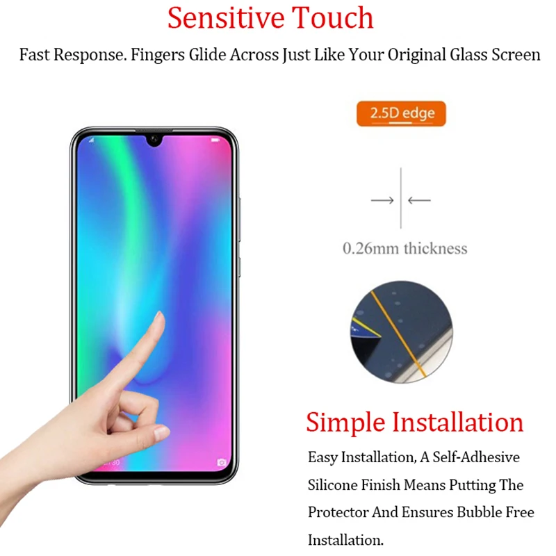 Для huawei Honor 10 lite светильник защитное стекло закаленное стекло для Honor 9 lite светильник Защитная пленка для экрана стекло 10 lite 9 lite