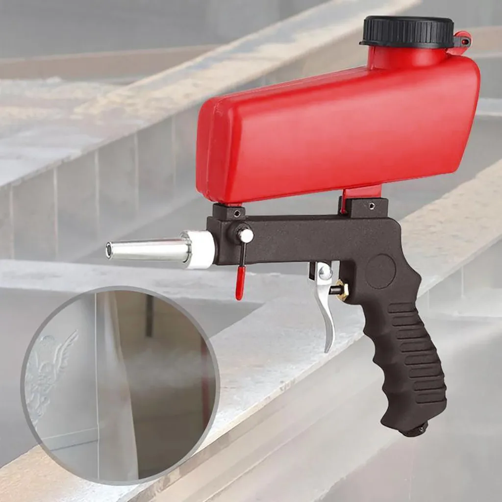 Портативный гравитационный инструмент для обдувки песком пневматический маленький пескоструйная машина 90psi портативная гравитационная пескоструйная машина