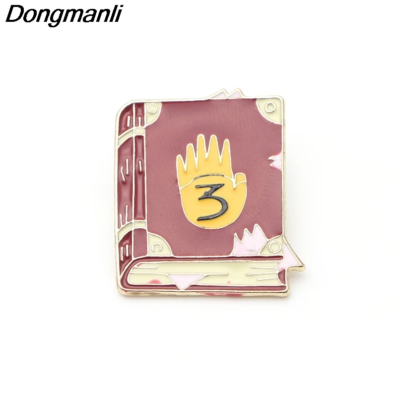 

P2556 Dongmanli 20pcs/lot wholesale Gravity Falls Journal 3 Books Enamel Pin Badge kids gifts Lapel pins jewelry