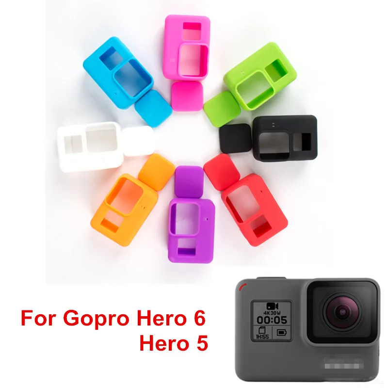 Защитный силиконовый чехол для экшн камеры + крышка объектива GoPro Hero2018 Hero 5 6 7 Black|for