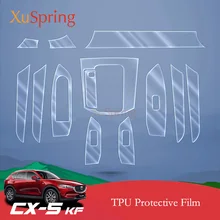 Защитная пленка для салона автомобиля, покрытие из ТПУ, наклейка, яркий ремонт, мембранный стиль для Mazda CX-5 CX5 KF