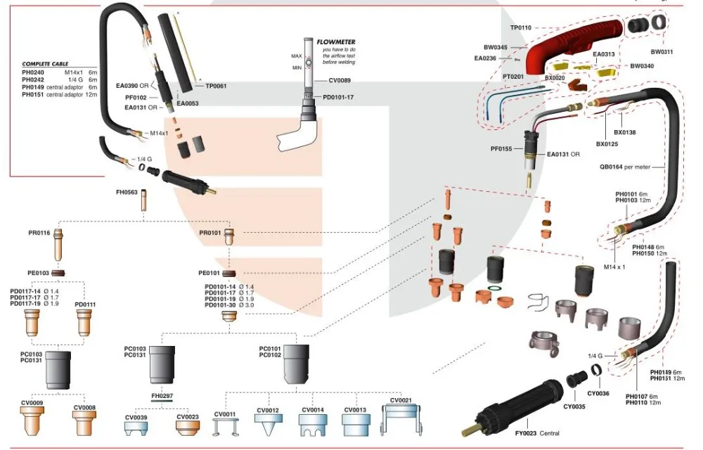 -Оригинальный A141 Trafimet плазмотрона расходные Spacer CV0011 сварочный аппарат части