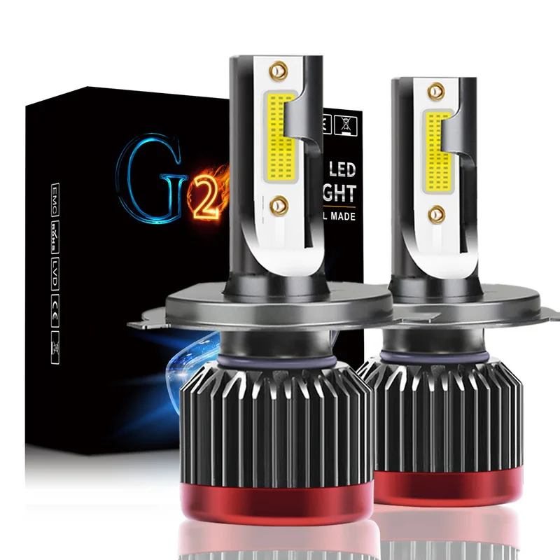 

2pcs Mini LED Headlight Bulbs for Cars H4 DOB Chip Lamps Car Fog Lights 8000LM 6000K Day Night Running Lights Car Accessories