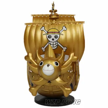 

21cm One Piece Straw Hat Pirates Yellow Gold Thousand Sunny Figurine Dolls Toy PVC Action Figure Collectible Model Toy Kids Gift