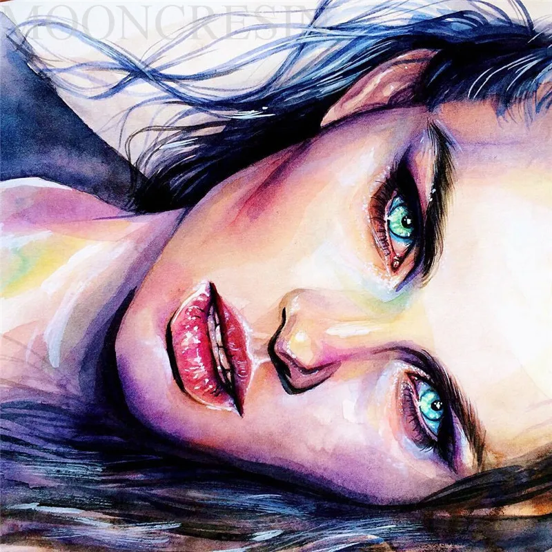 

5D Diy Diamond Painting Cross Stitch Lying Beautiful Woman 3D Diamond Embroidery Full Round Mosaic Decoration Resin Stickers Kit