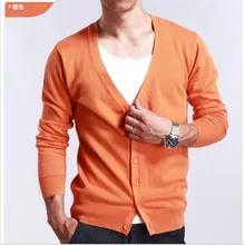 Весна и осень мужской v-образный вырез узкий мужской кардиган свитер тонкая талия шерстяное пальто подлинная мужская куртка уличная мода