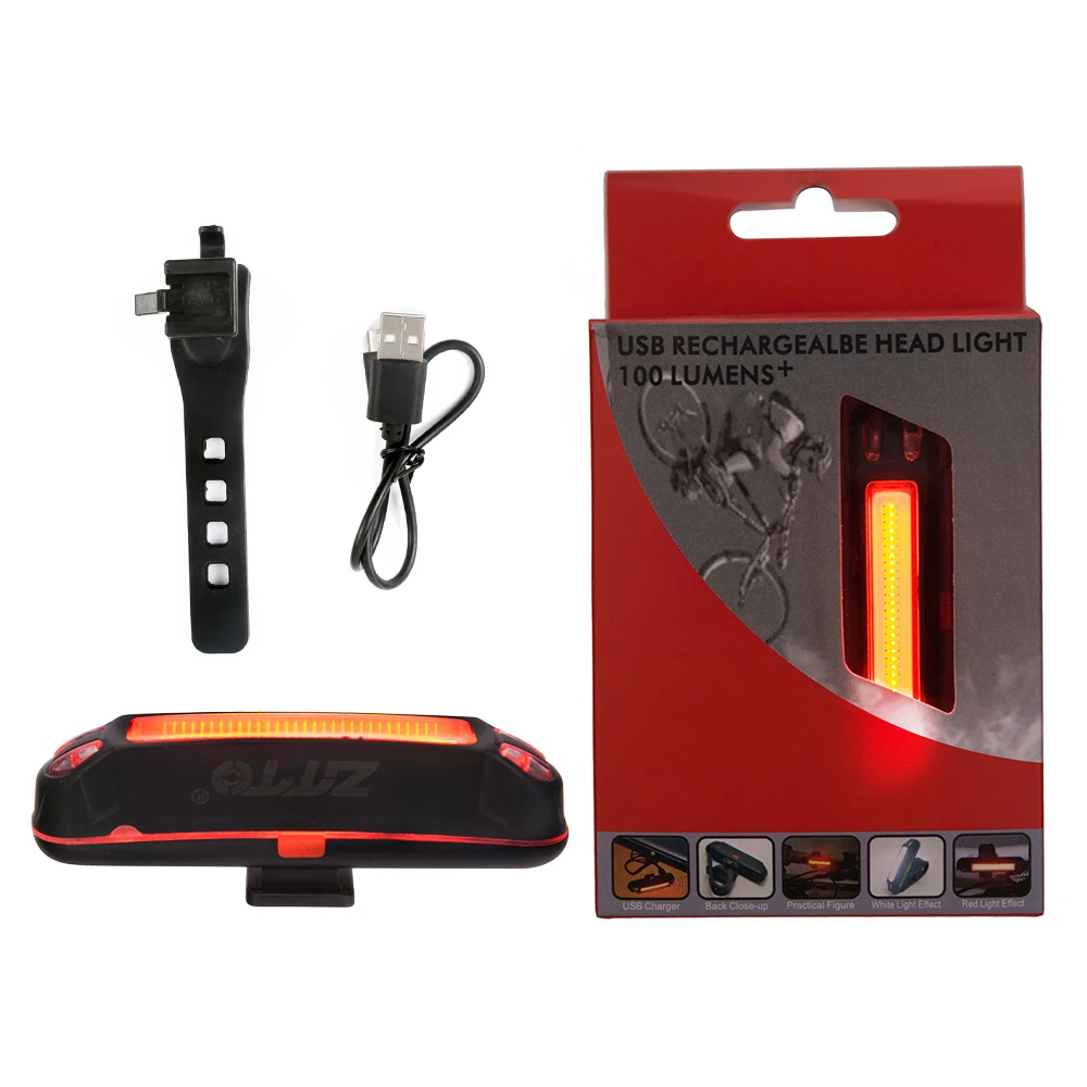 Cheap ZTTO Waterproof MTB Moutain Road Bike Bicycle Cycling Front Rear USB Rechargeable Safe 30 LED 100 Lumen Light Taillight WR01 3