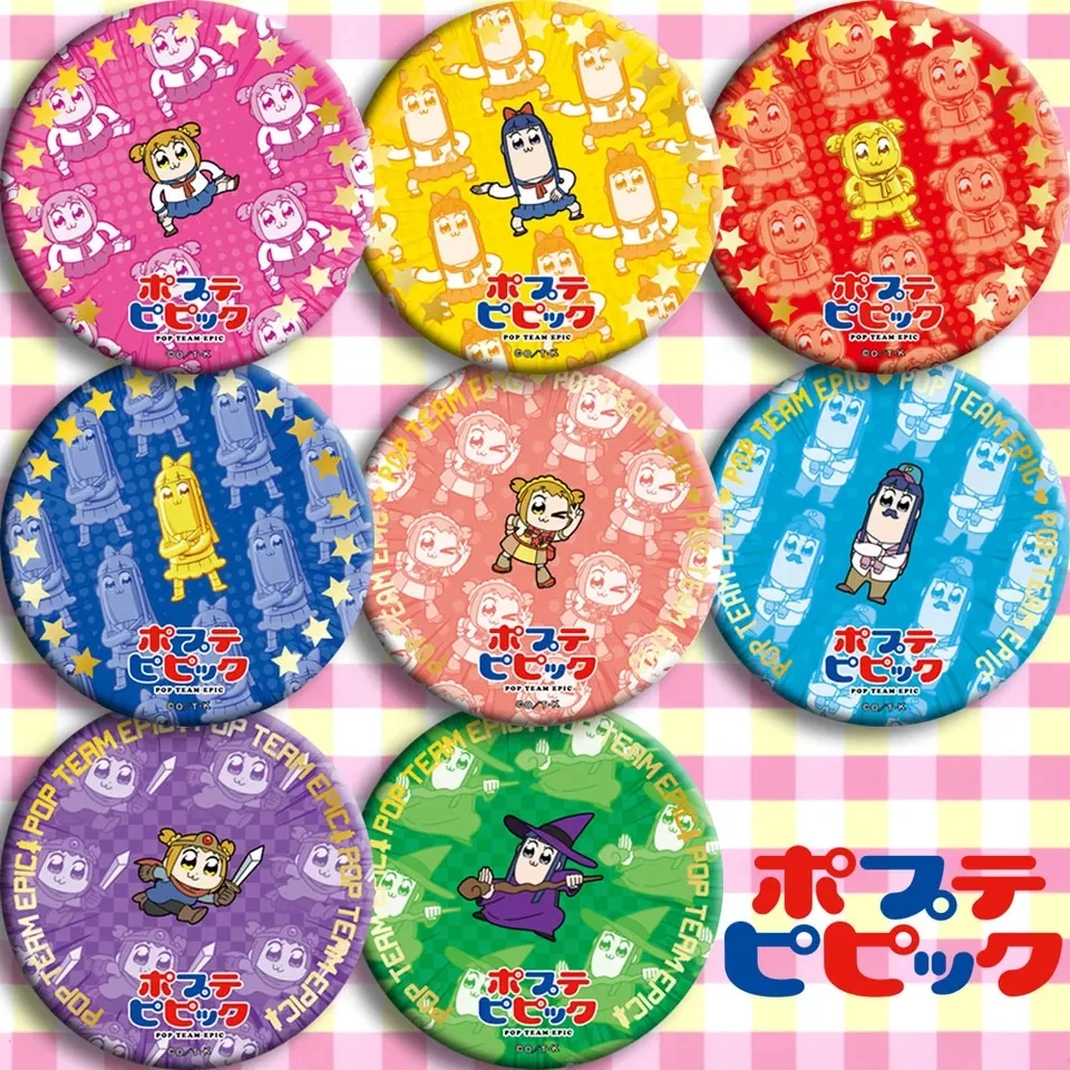

Japan Anime pop team epic Cosplay Badge Cartoon Collection Backpacks Badges Bags Button Brooch Pins gift