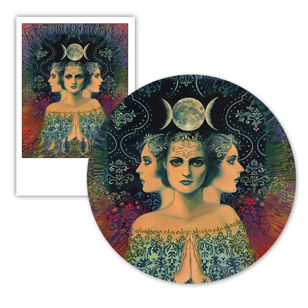 Лунная богиня мистики Психоделическое Таро плакат печать богемное цыганское Искусство украшение дома плакаты и принты
