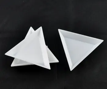 

8SEASONS White Plastic Triangular Sorting Trays 64x73x10mm,sold per packet of 20 Hot new