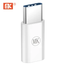 MK Micro USB to Type C Adapter for Android Good quality PVC Converter Fast Charger Black White micro usb to type-c Adapter