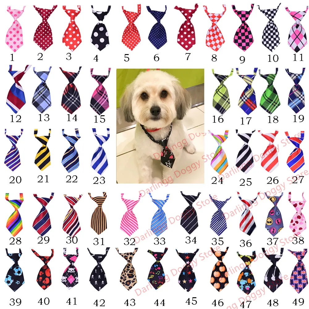 Buy 60pcs/lot Pet Puppy Dog Cat Neck Ties Mixed
