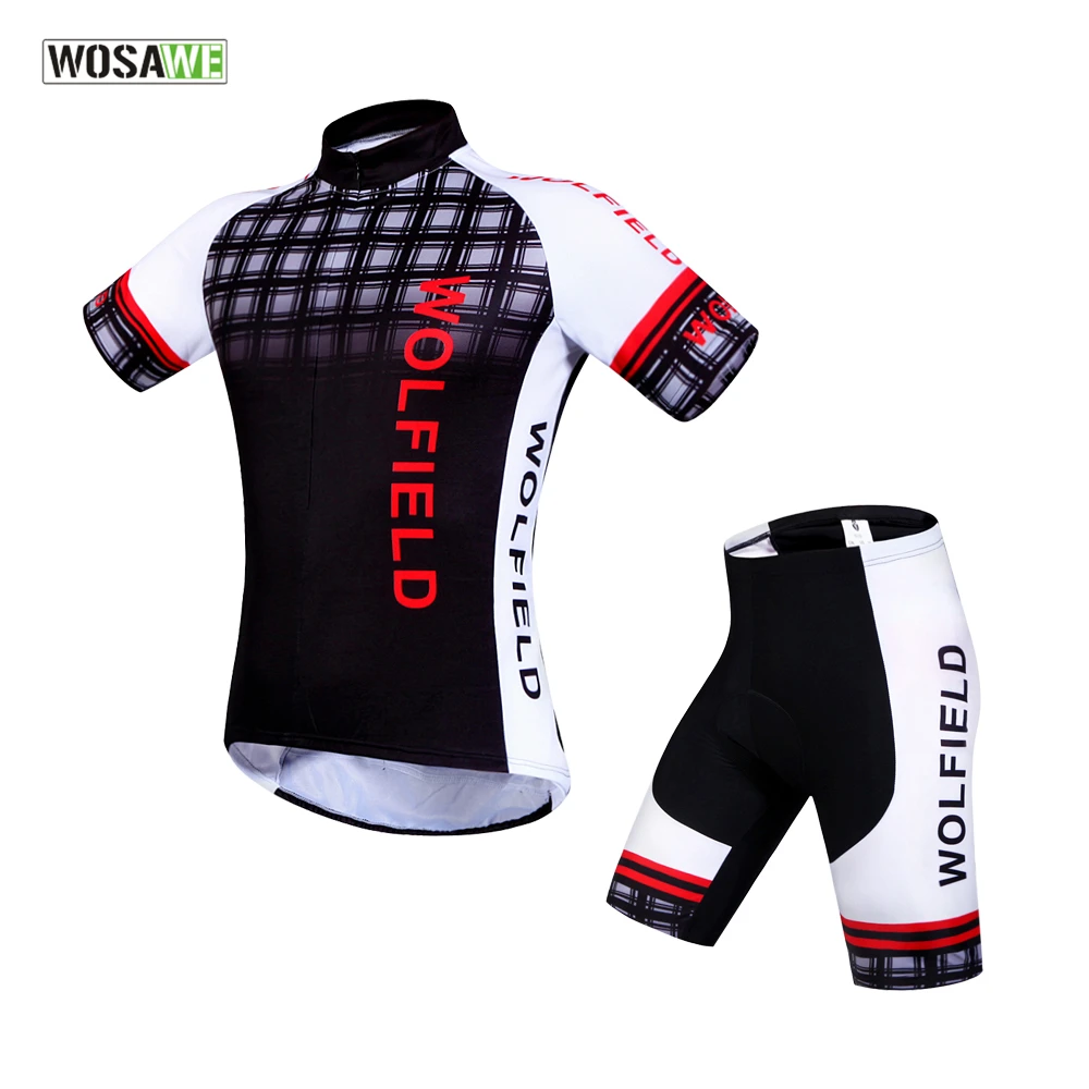 

WOSAWE Pro Cycling Jerseys Set Breathable Racing Bicycle Clothing Quick-Dry Lycra GEL Pad MTB Bike Jersey maillot ciclismo