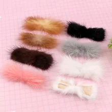 7 цветов помпон "сделай сам" 7x2,8 см с бантом, помпоны из норки, меховые шарики для шитья, вязаный брелок, шарф, обувь, шапки, аксессуары для ювелирных изделий своими руками