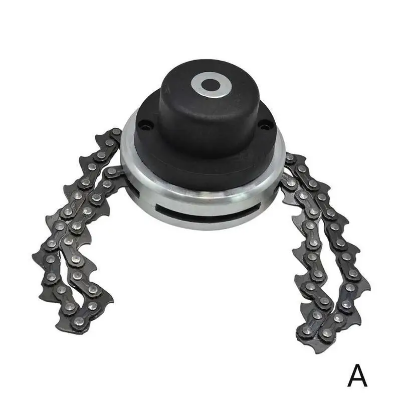 Универсальная триммерная головка с пиловочной катушкой кисть для цепи садовая травяная триммерная головка обновленная с утолщенной цепью травяная головка - Цвет: A