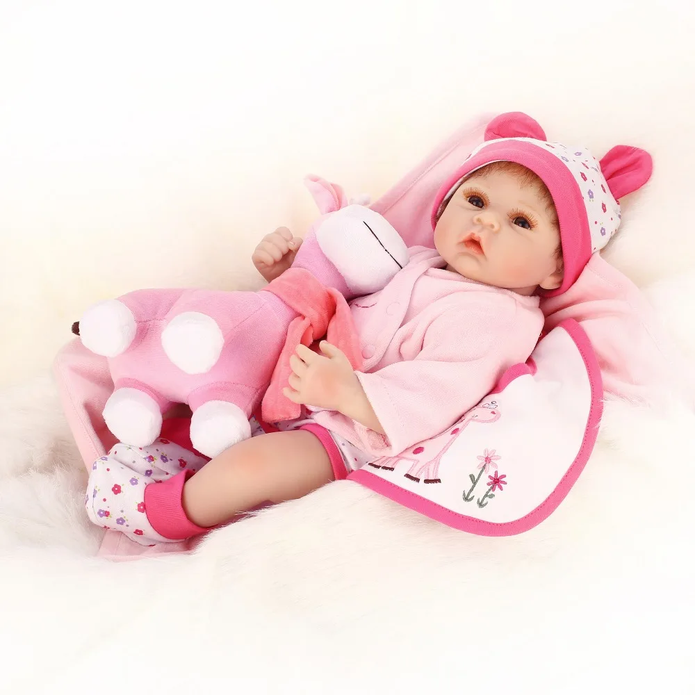 NPKCOLLECTION 50 см силиконовая кукла новорожденный малыш детский Playmate подарок для