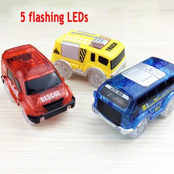 

5.5CM Magical track Rail Car Magic Track Car Toy Dark in the Glowing Truck Track Children's Puzzle Game Toy Children's Gift