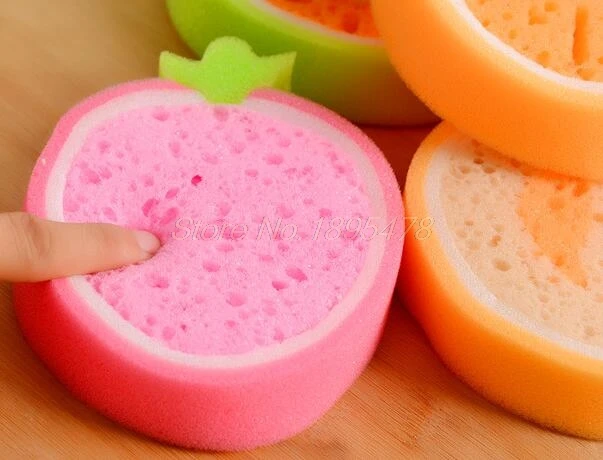 

300PCS Fresh Fruit Style Thickening Sponge Bowl Cleaner Kitchen Anti-Oil Sponge Eraser
