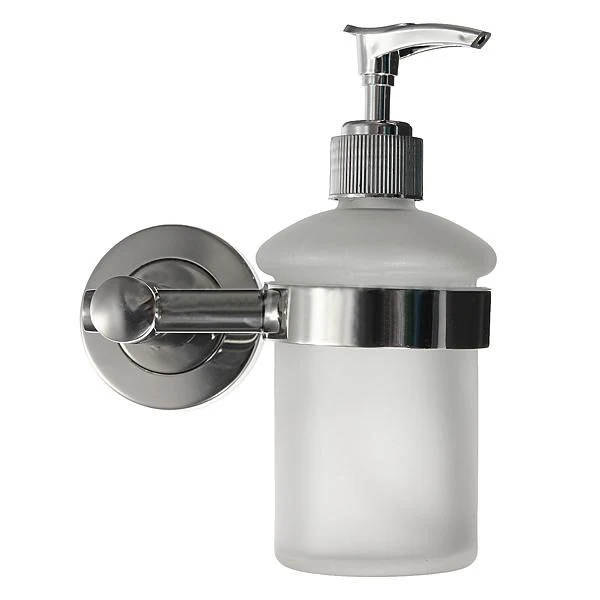 Wall Mount Bathroom Frosted Glass Shampoo Liquid Soap Dispenser