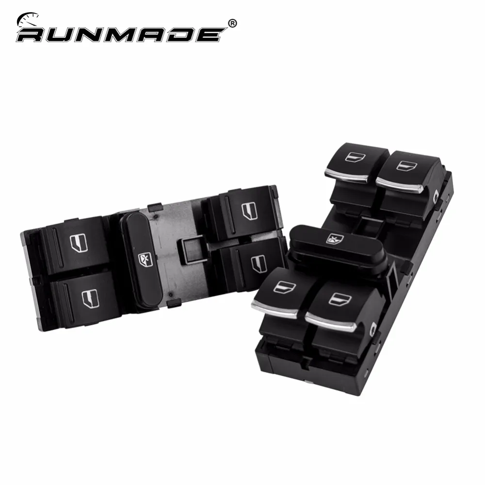 runmade For VW CC Passat Jetta Golf Tiguan Touran Master Window Panel Switch With Chrome 5ND 959 857 1K4959857B | Автомобили и