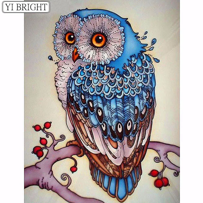 

5D DIY Full Square Diamond Painting Cross Stitch owl on the tree 3D Diamond Embroidery Rhinestone Mosaic Home Decoration