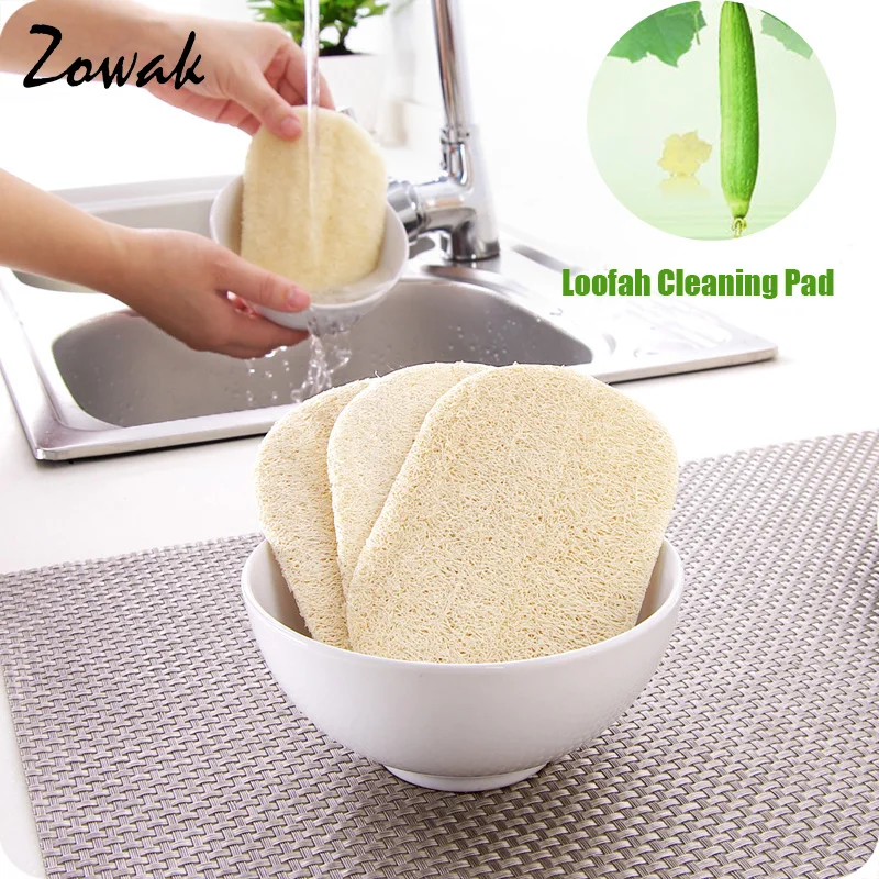 

Loofah Brush Scrubber Loofah Dish Pad Washing Cleaning Scrubber Sponge Cleaner Scrub Pad Kitchen Tool Nature Bath Cup Bowl Clean