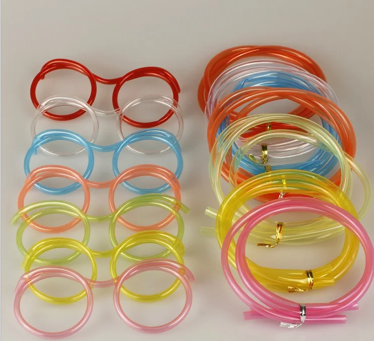 Buy Fun Flex Drinking Straw Glasses Eyeglasses , Color