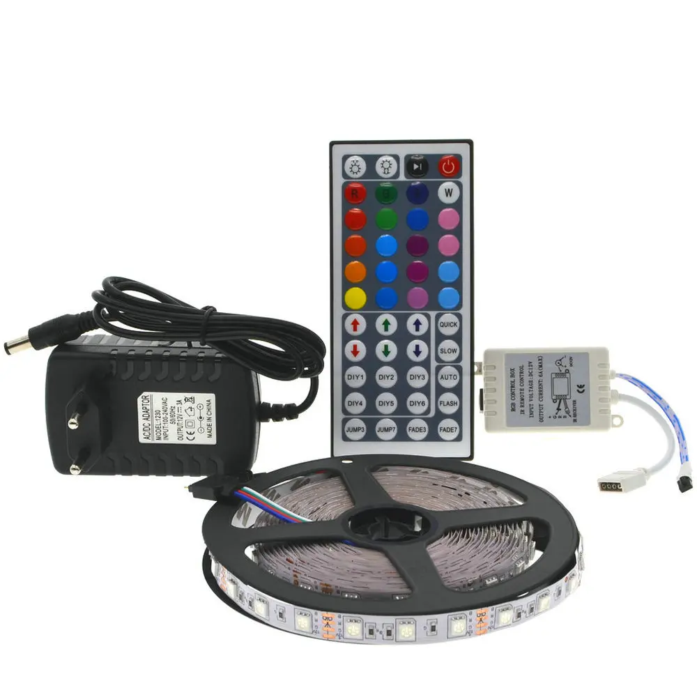 Tiras de Led + 44 teclas de controle Modelo do Chip Led : Smd5050