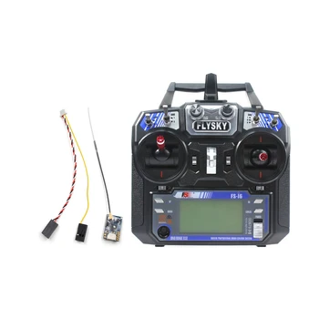 

Flysky FS-i6 6CH 2.4G AFHDS 2A LCD Transmitter Radio System w/ FS-A8S Receiver for FPV Racer Mini Drone Remote Control Aircraft