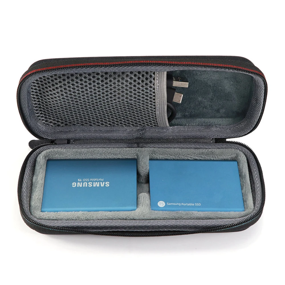 

2019 New Hard EVA Carry Cover Pouch Case for 2PCS Samsung T5/T3/T1 Portable 250GB 500GB 1TB 2TB SSD External Solid State Drives