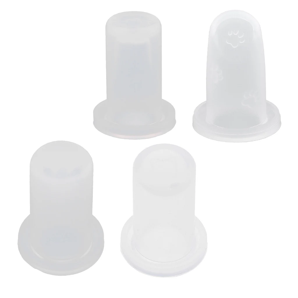 4 Pieces Clear Silicone Lipstick Mould Lip Balm Mold DIY Makeup Tool for 12.1mm Tube